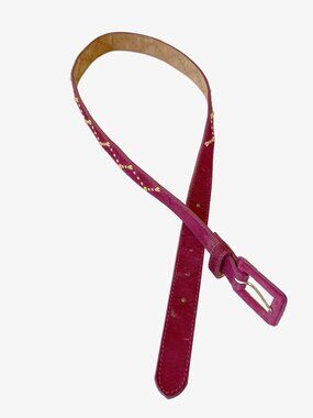 Vintage Fuchsia Suede with Gold Studs / size Medium